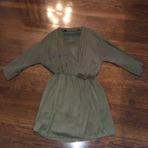 Zara wrap short satin dress